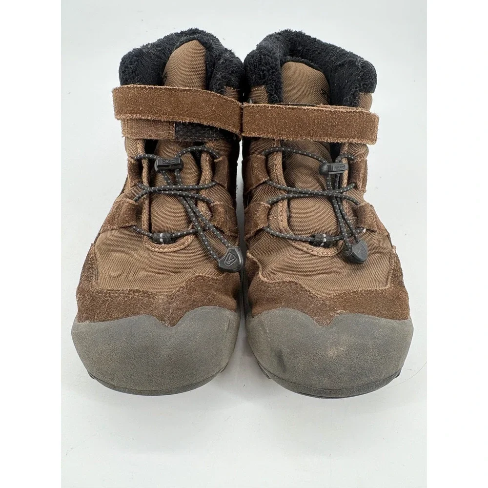 KEEN Winter Boots Size 7 Brown 1026737 Suede Faux Fur Insulated Hiking Shoes